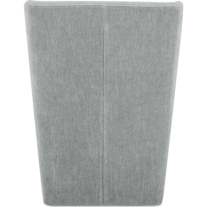 Cormac Rolling Dining Chair Performance Fabric by Moe's Home Collection. Made from upholstery: 100% polyester, poplar multi, layer board, laminated veneer lumber, high density foam, metal wheels in a transitional style.