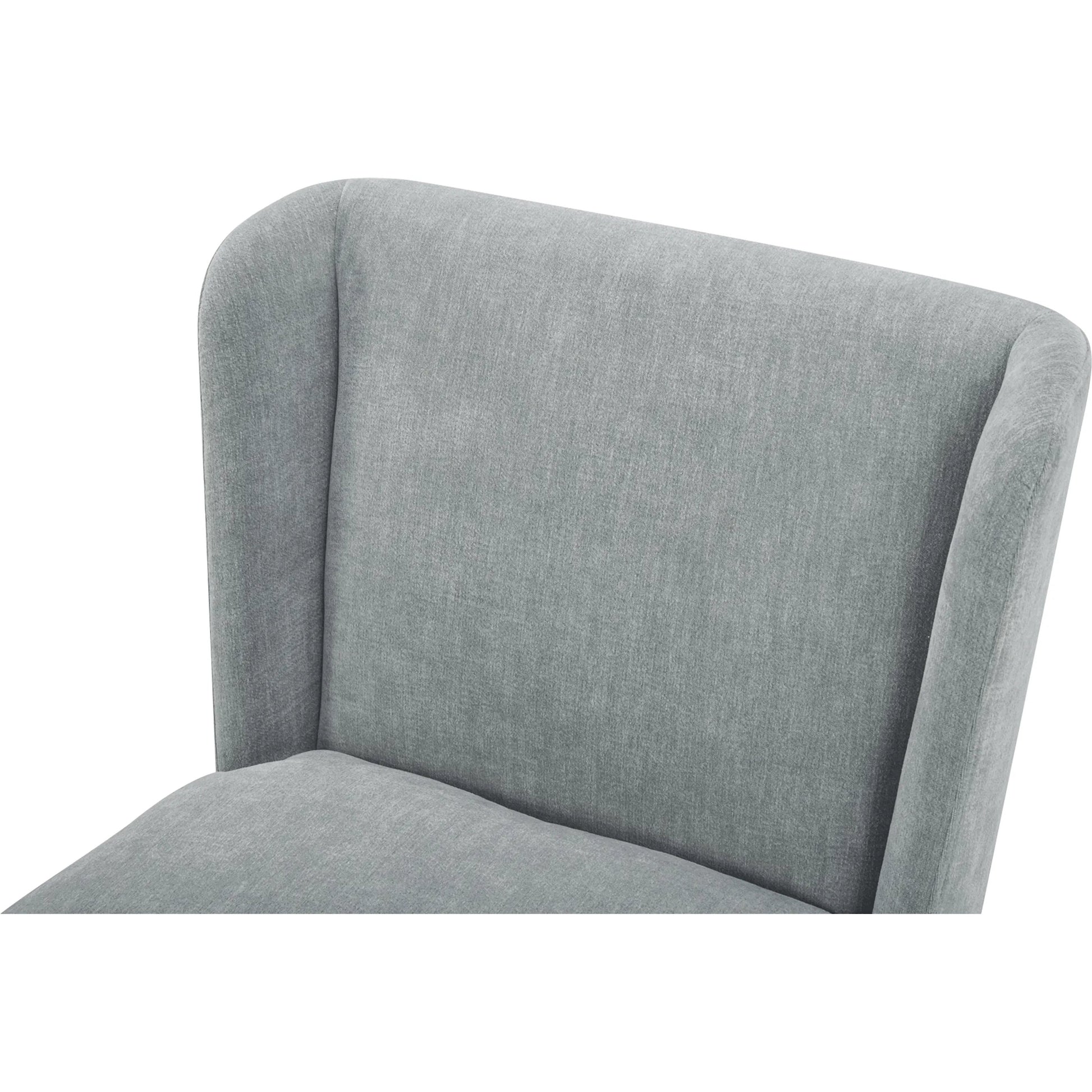Cormac Rolling Dining Chair Performance Fabric by Moe's Home Collection. Made from upholstery: 100% polyester, poplar multi, layer board, laminated veneer lumber, high density foam, metal wheels in a transitional style.