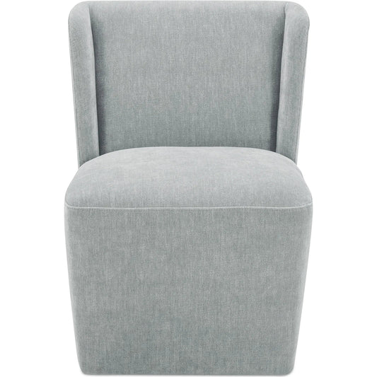 Cormac Rolling Dining Chair by Moe's Home Collection. Made from 100% polyester, poplar multi-layer board, laminated veneer lumber, high density foam, metal wheels in a transitional style.