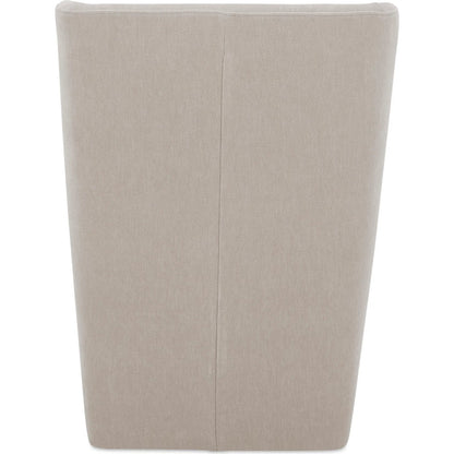 Cormac Rolling Dining Chair Performance Fabric by Moe's Home Collection. Made from upholstery: 100% polyester, poplar multi, layer board, laminated veneer lumber, high density foam, metal wheels in a transitional style.