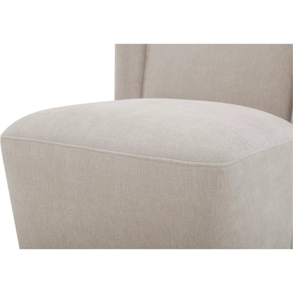 Cormac Rolling Dining Chair by Moe's Home Collection. Made from 100% polyester, poplar multi-layer board, laminated veneer lumber, high density foam, metal wheels in a transitional style.
