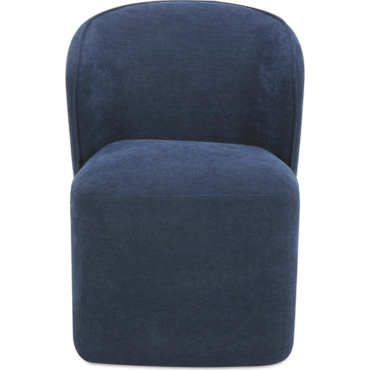 Larson Rolling Dining Chair by Moe's Home Collection. Made from 100% polyester, poplar multi-layer board, laminated veneer lumber, high density foam, metal wheels in a unique style.