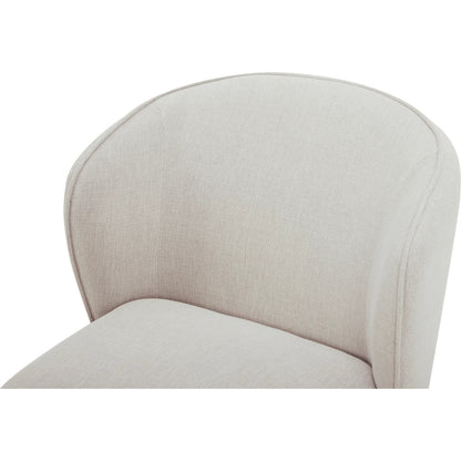 Larson Rolling Dining Chair Performance Fabric by Moe's Home Collection. Made from upholstery: 100% polyester, poplar multi, layer board, laminated veneer lumber, high density foam, metal wheels in a transitional style.