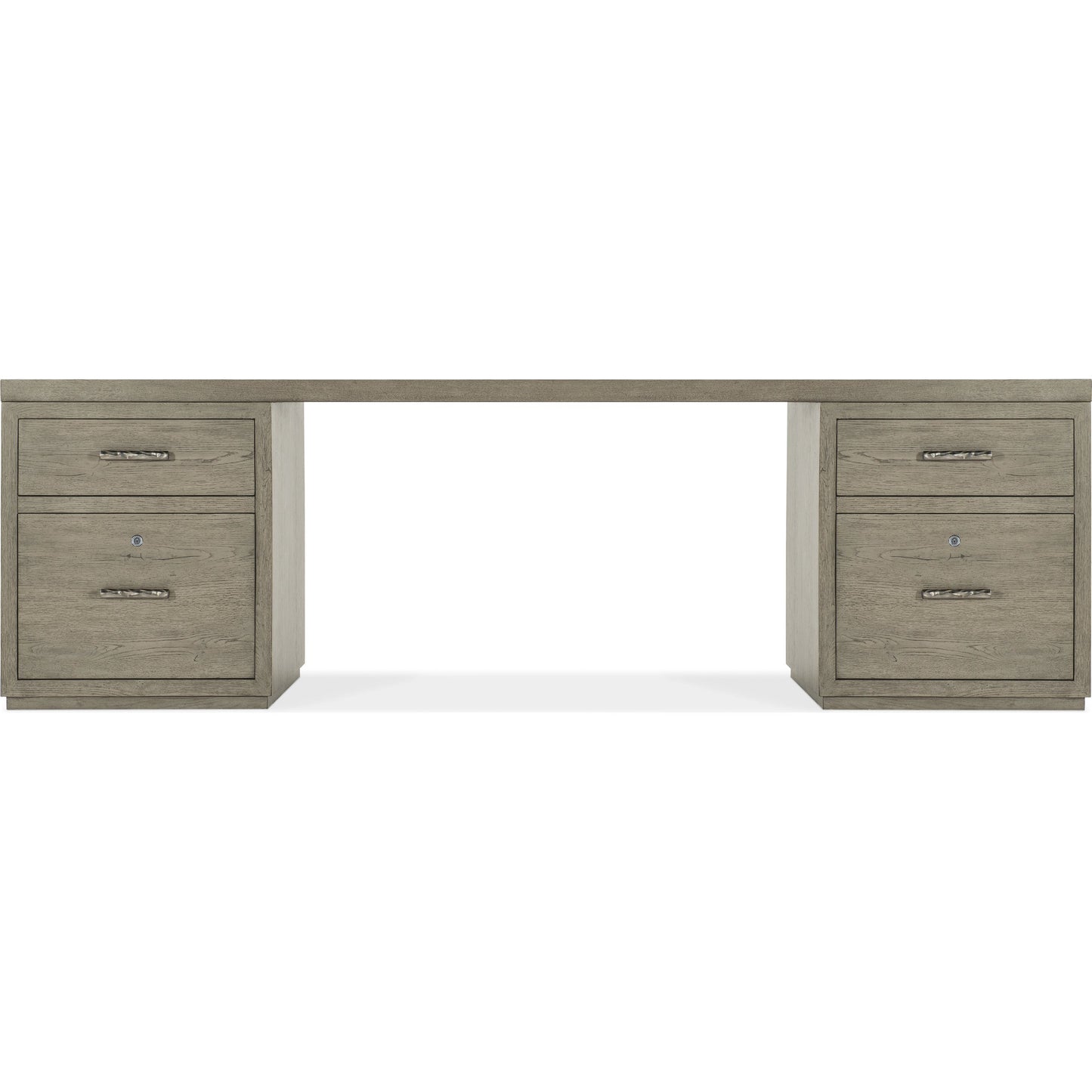 003 SI-1900766 | Additional Silo | Linville Falls Desk - 96" Top-2 Small Files by Hooker Furniture in mink. Made from oak veneers in a modern style.