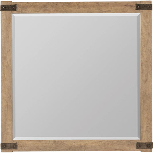 Vineyard Row Square Mirror by Hooker Furniture in light wood and sonoma. Made from unique in a unique style.
