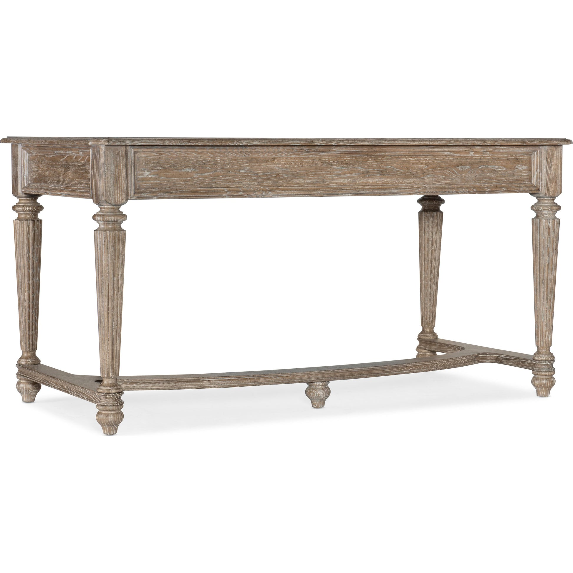 Sutter Writing Desk by Hooker Furniture in claro. Made from cathedral oak veneers in a traditional style.