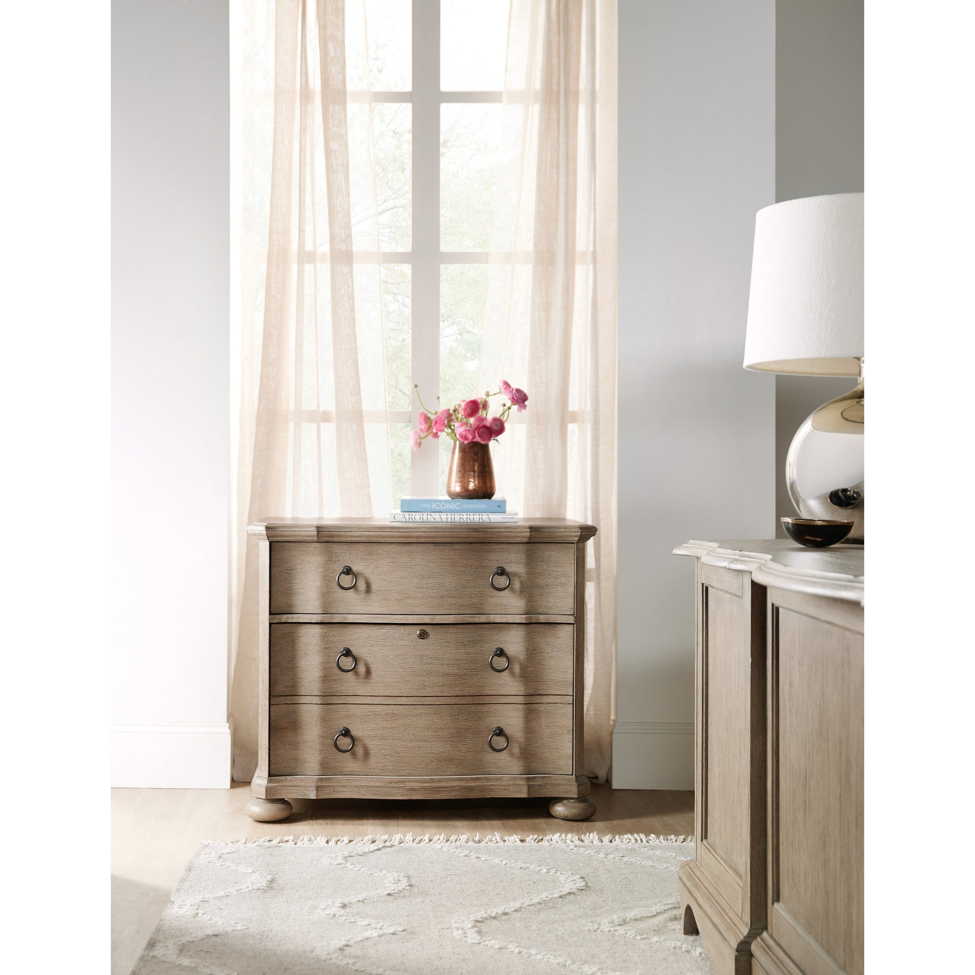 Corsica Lateral File Cabinet by Hooker Furniture. Made from acacia veneers in a traditional style.
