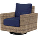 Havana Outdoor Swivel Club Chair by Sunset West in tobacco. Made from resin wicker in a modern style.