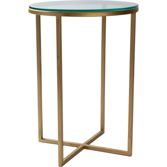 Karen - 24745 by Surya in gold and powder coatedtranslucent. Made from top: glass, base: metal in a unique style.