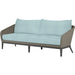 Marbella Outdoor Sofa by Sunset West in graphite. Made from olefin rope in a modern style.