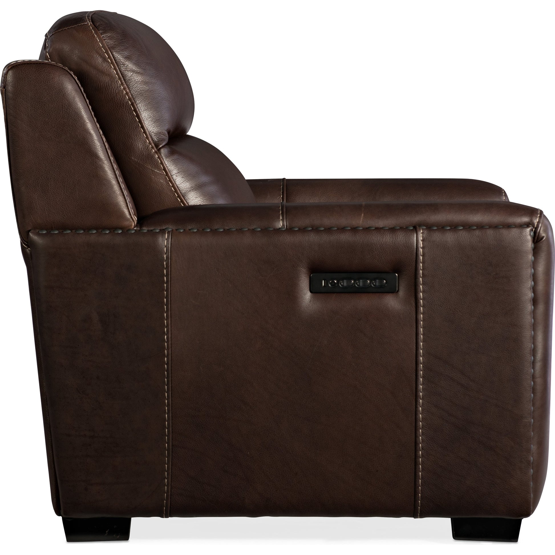Lincoln Power Recliner by Hooker Furniture in paradise moro. Made from leather in a traditional style.