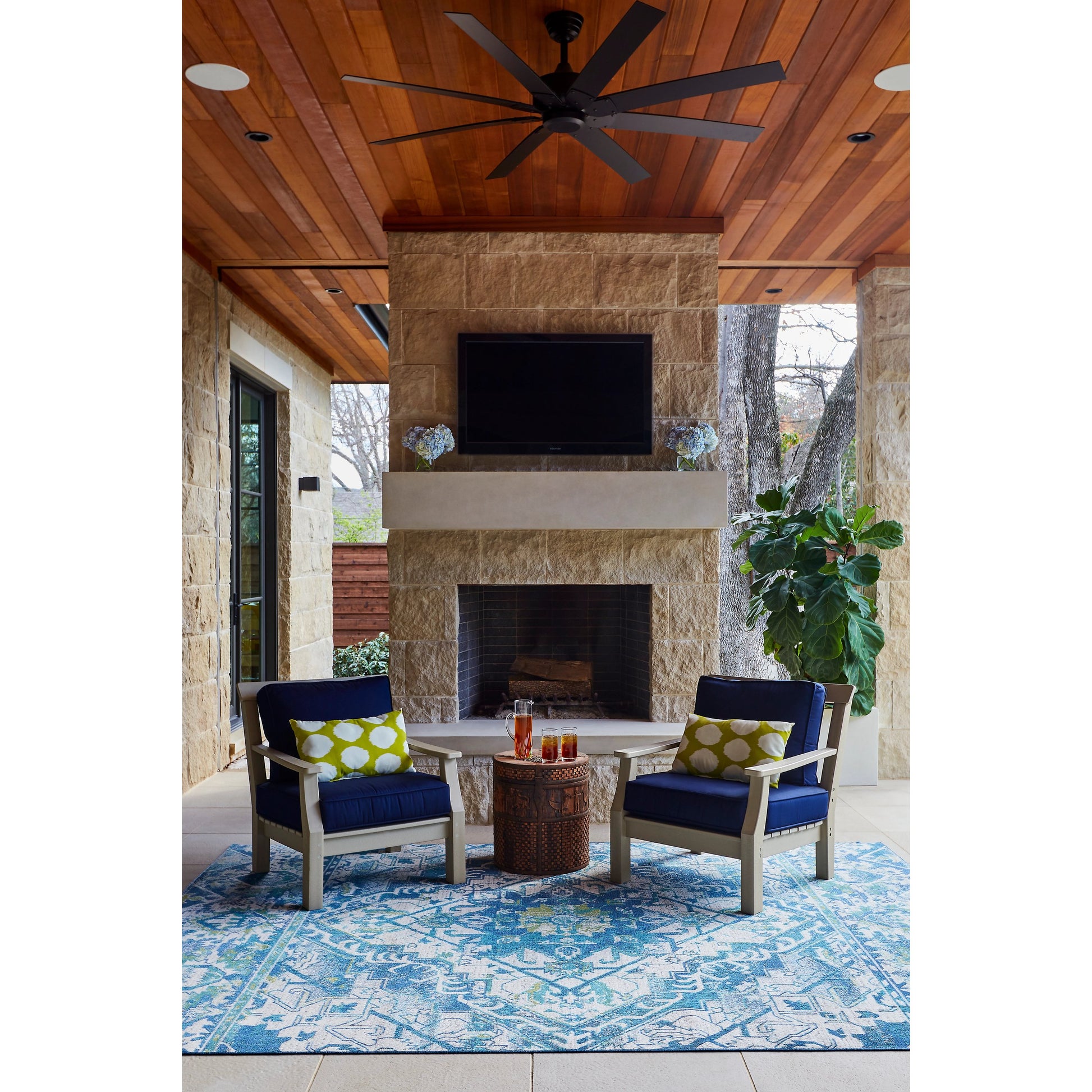 Foster Transitional Oriental Rug - 3760F by Feizy in blue, green, ivory. Made from polypropylene in a unique style.
