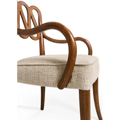 Ampney Arm Chair by Jonathan Charles in toasted oak. Made from main oak in a unique style.
