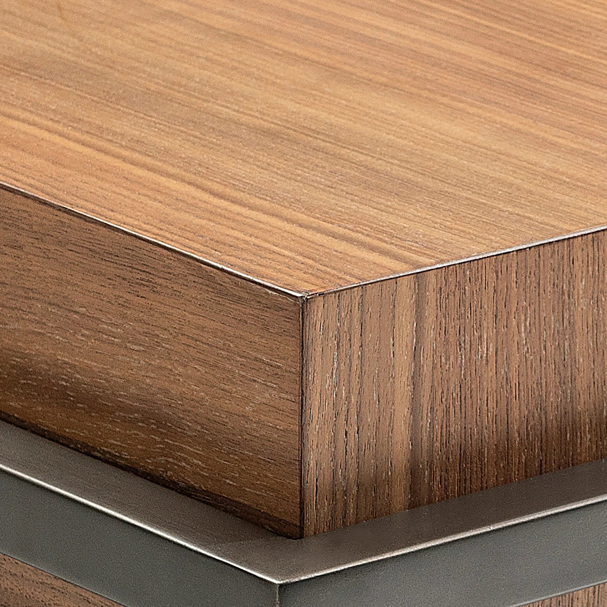 Collins Cocktail Table by Bernhardt in brown. Made from wood, metal in a unique style.
