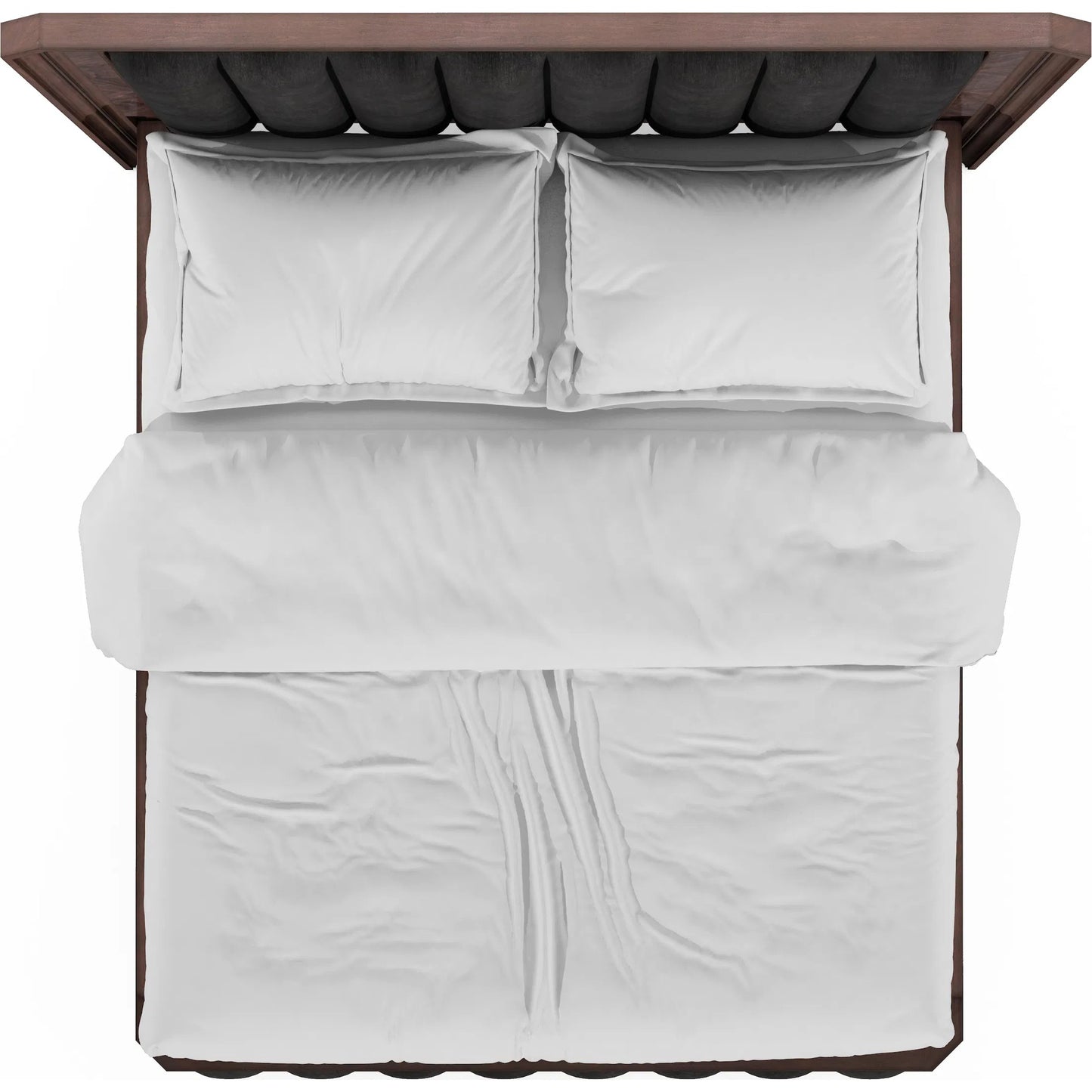 006 SI-2334472,SI-2334473 | Additional Silo | Revival Upholstered Bed by A.R.T. Furniture in charcoal and napa mahogany. Made from rubberwood solids, quarter mahogany veneer, foam, fabric, resin in a traditional style.