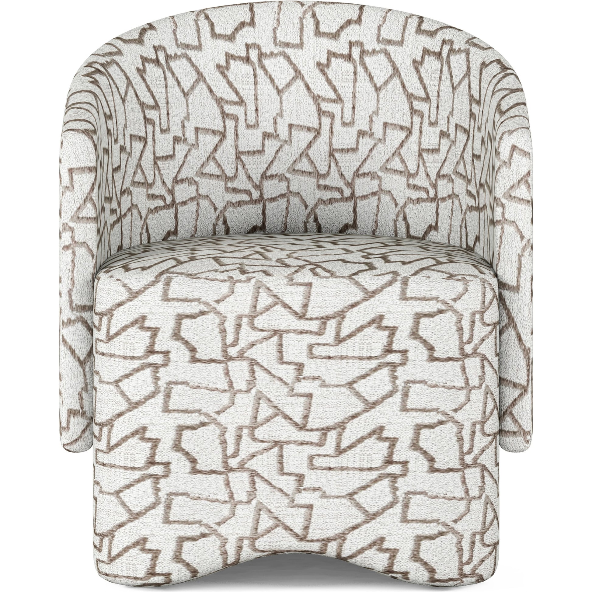 Portico Barrel Chair by A.R.T. Furniture in sienna. Made from parawood solids, foam, fabric in a modern style.