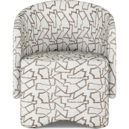 Portico Barrel Chair by A.R.T. Furniture in sienna. Made from parawood solids, foam, fabric in a modern style.