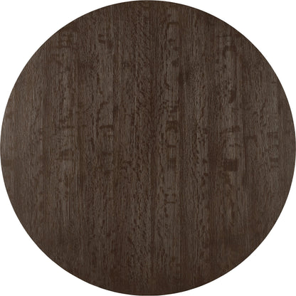 Curata Pub Table by Hooker Furniture in midnight brown. Made from white oak veneers, metal in a modern style.