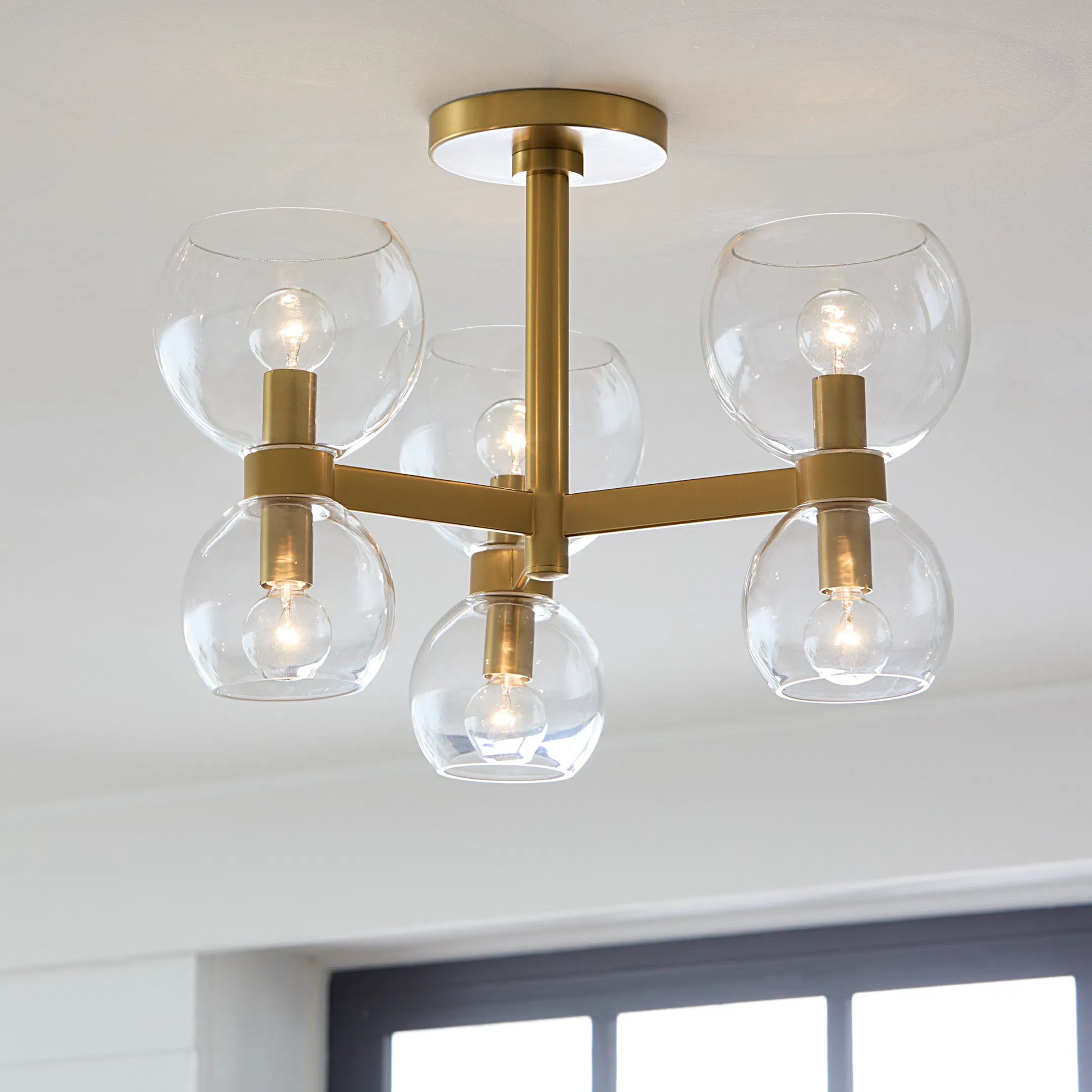 Londyn Semi Flush Mount by Visual Comfort & Co.. Made from steel in a unique style.