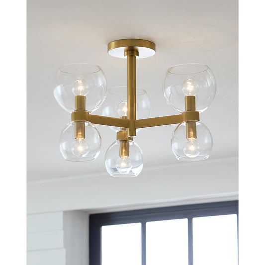 Londyn Semi Flush Mount by Visual Comfort & Co.. Made from steel in a unique style.