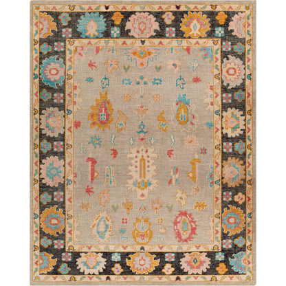 Kars Rug - 30331 by Surya in black, light blue. Made from 80% wool, 20% cotton in a unique style.