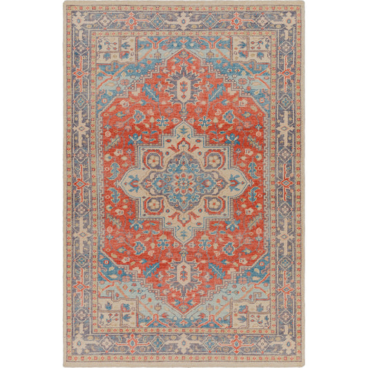 Kars Rug - 30334 by Surya in red, coral. Made from 80% wool, 20% cotton in a unique style.