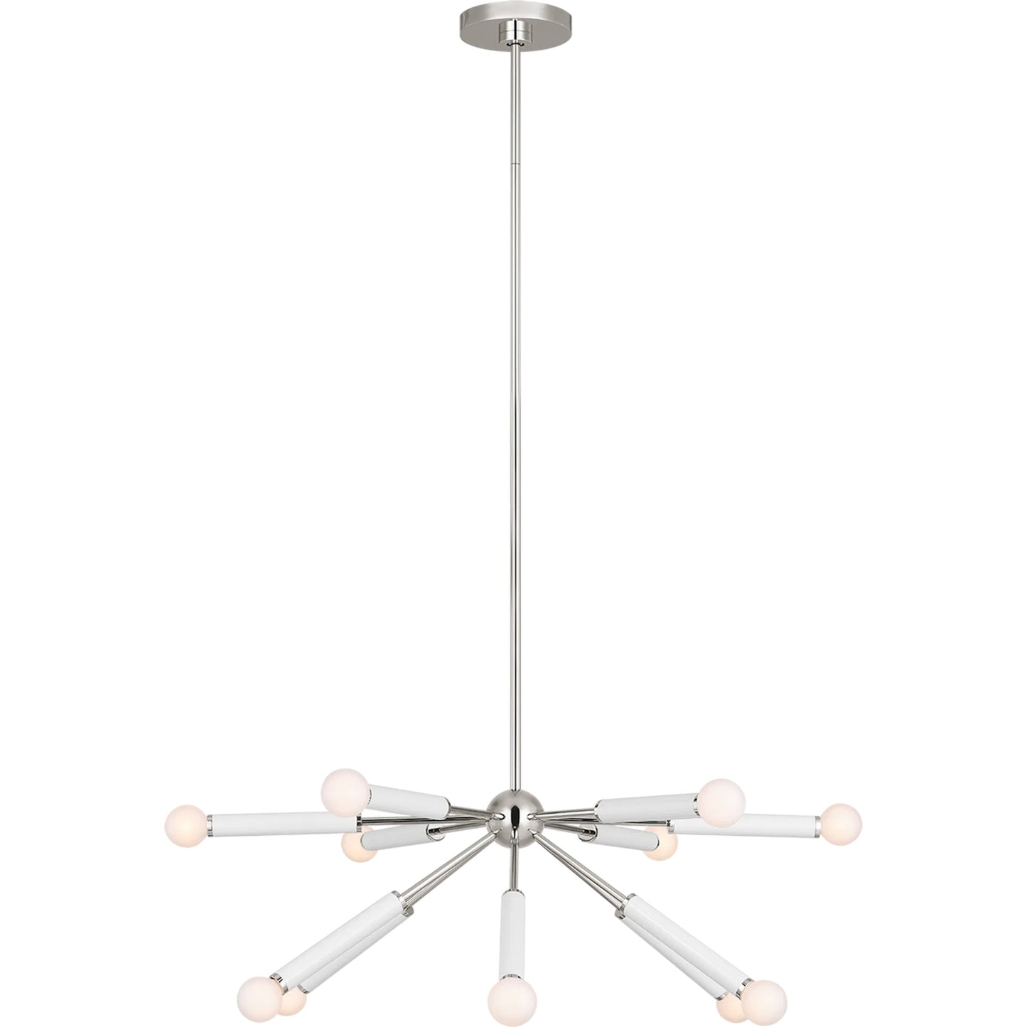 001 SI-2234950 | Primary Silo | Monroe Down Chandelier by Visual Comfort & Co. in polished nickel. Made from steel in a unique style.