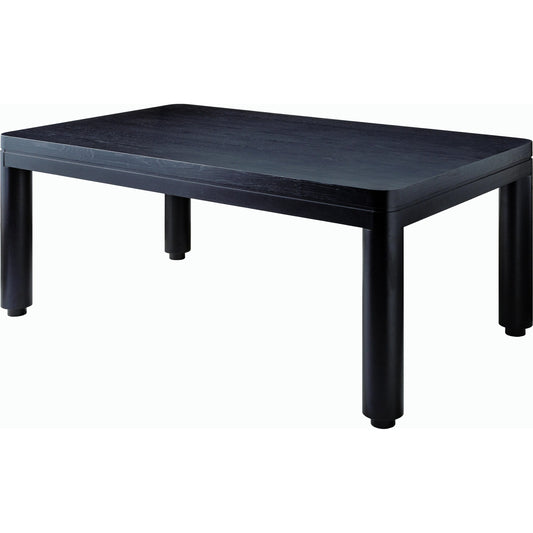 Kisco Dining Table - 530614 by Surya in top: black, base: black and paintedblackenedraw. Made from wood veneer, mdf, rubber wood in a modern style.
