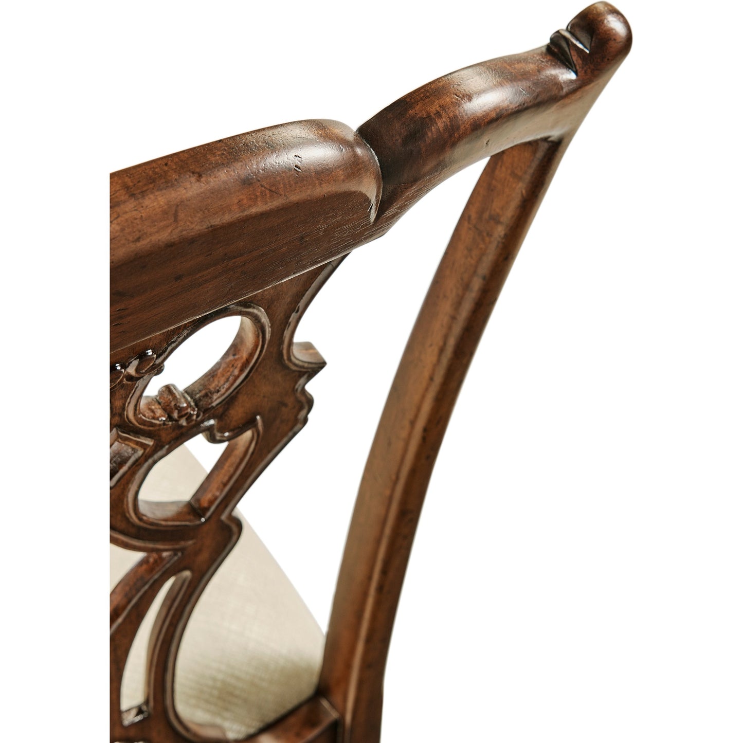 008 SI-1991035 | Additional Silo | Buckingham Chippendale Mahogany Side Chair by Jonathan Charles in medium antique mahogany. Made from acacia in a traditional style.