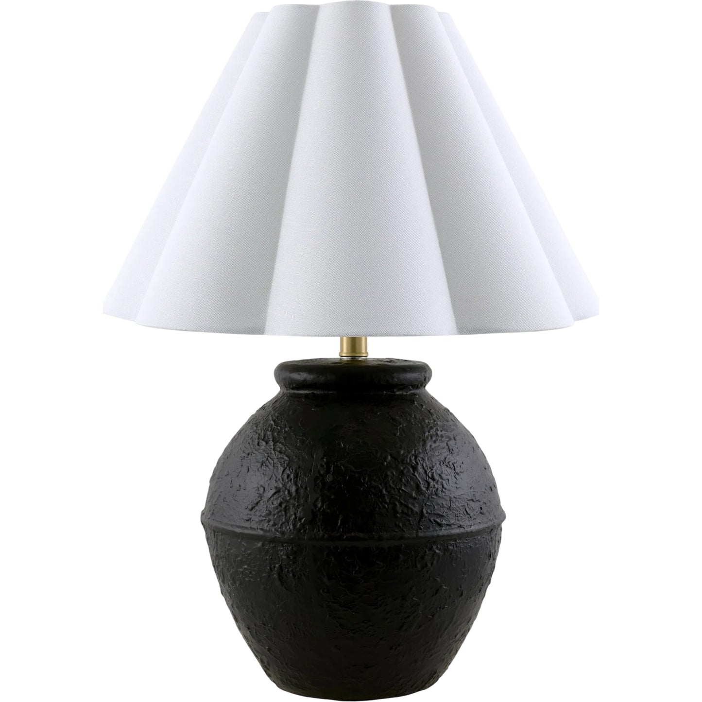001 SI-2529056 | Primary Silo | Katsuo Accent Table Lamp by Livabliss in black and hand painted. Made from ceramic, linen, polyester, iron in a unique style.
