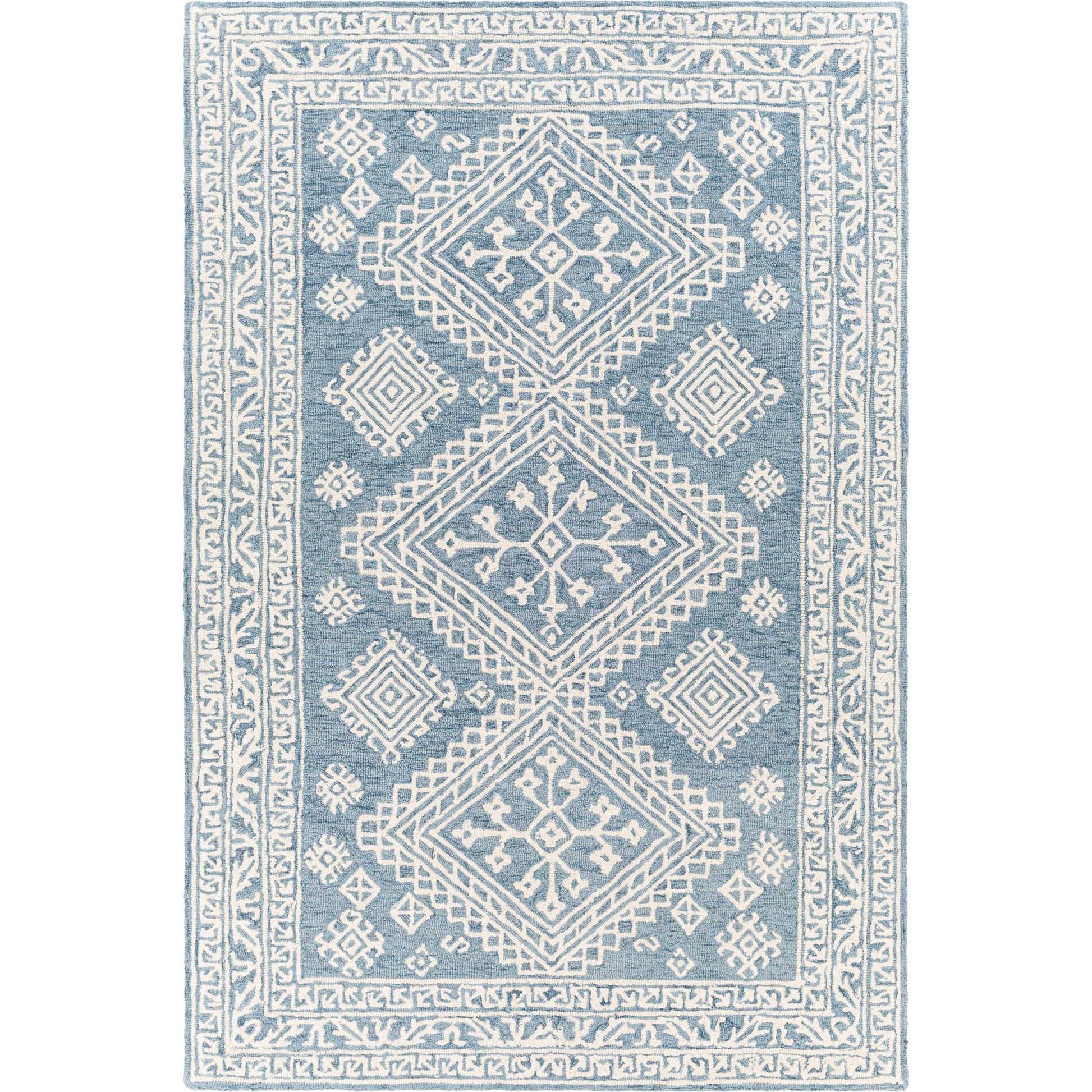 Kayseri Rug - 24434 by Livabliss in medium gray, light beige, cream. Made from 100% wool in a unique style.