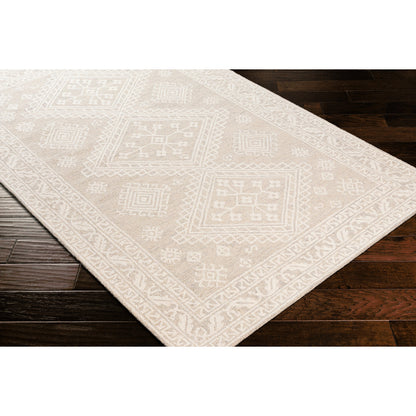 Kayseri Rug - 24434 by Livabliss in medium gray, light beige, cream. Made from 100% wool in a unique style.
