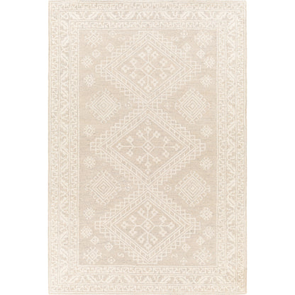 Kayseri Rug - 24434 by Livabliss in medium gray, light beige, cream. Made from 100% wool in a unique style.