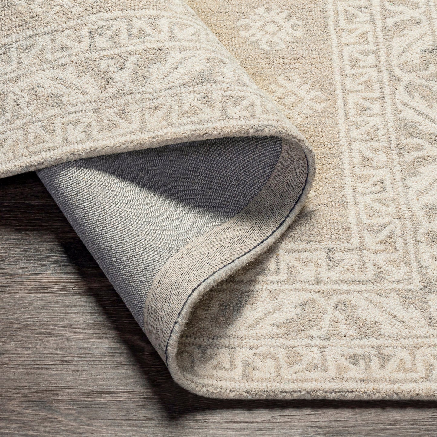 006 SI-1883960,SI-1883961,SI-1883962,SI-1883963,SI-1883964 | Closeup | Kayseri Rug - 24434 by Livabliss in medium gray, light beige, cream. Made from 100% wool in a unique style.