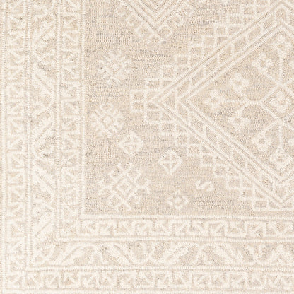 Kayseri Rug - 24434 by Livabliss in medium gray, light beige, cream. Made from 100% wool in a unique style.