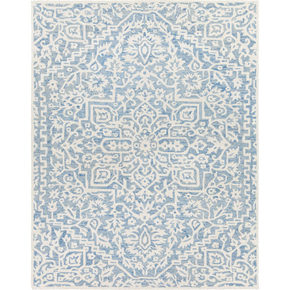 Kayseri Rug - 24663 by Livabliss in denim, pale blue, cream. Made from 100% wool in a unique style.