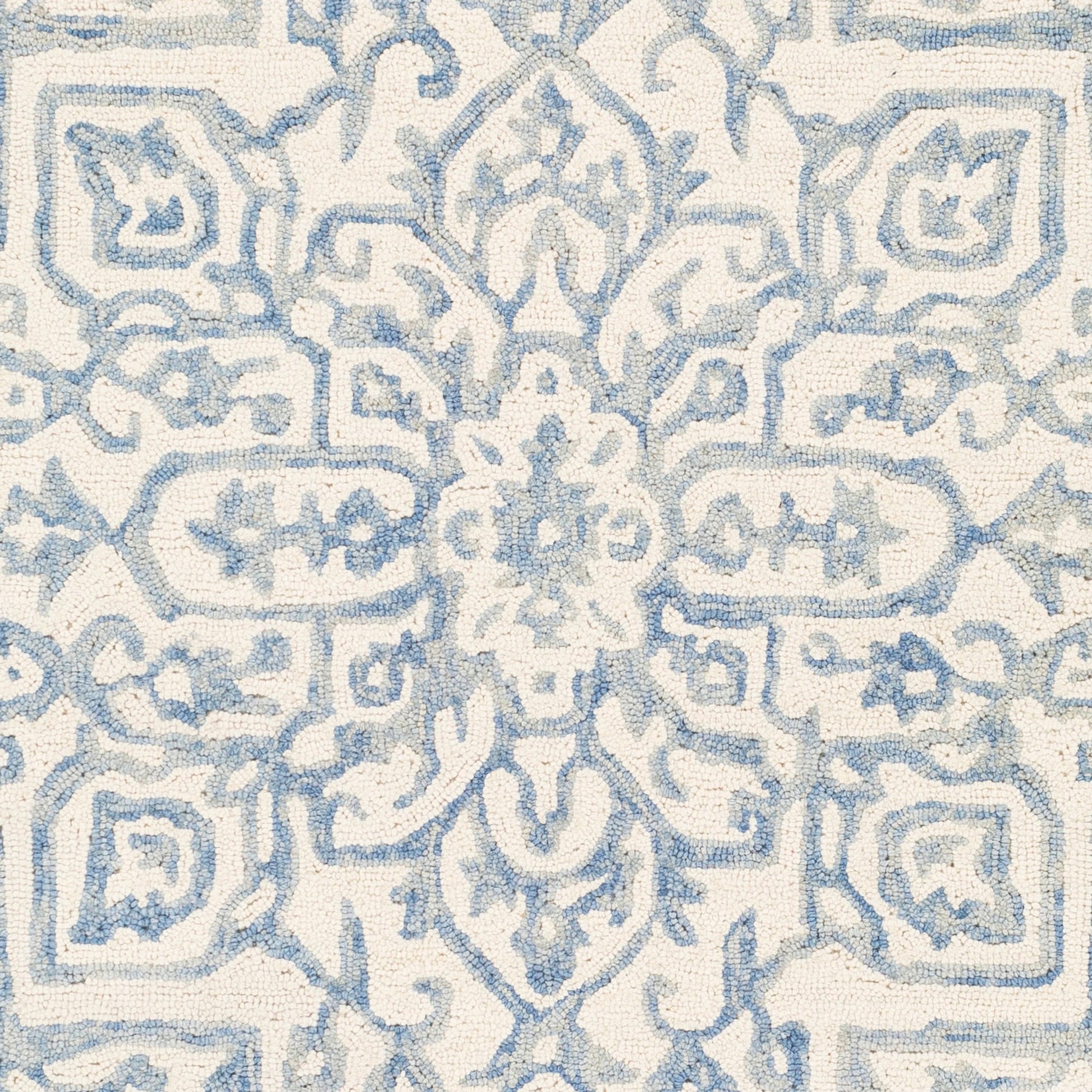 Kayseri Rug - 24663 by Livabliss in denim, pale blue, cream. Made from 100% wool in a unique style.