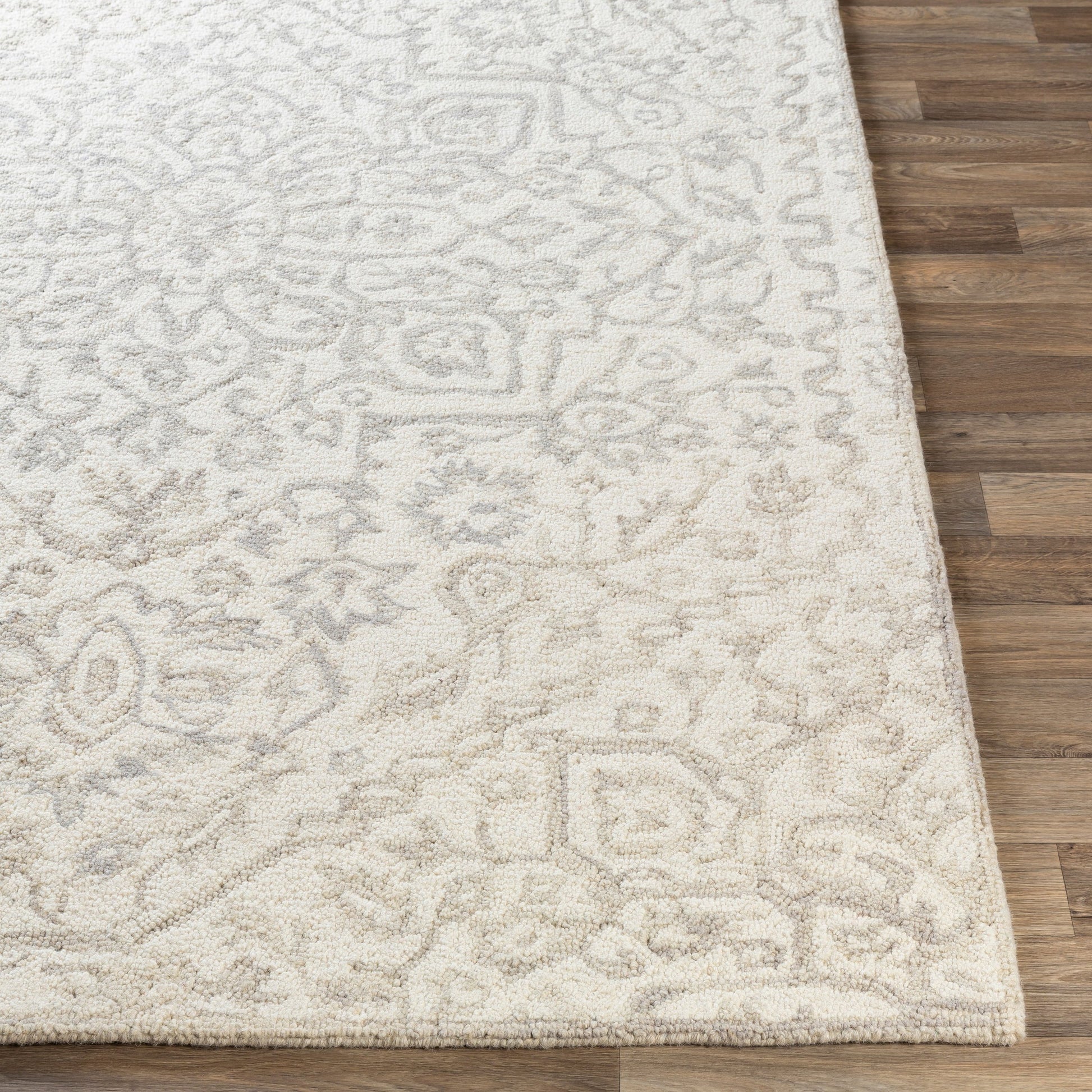 Kayseri Rug - 24663 by Livabliss in denim, pale blue, cream. Made from 100% wool in a unique style.