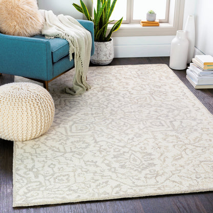 Kayseri Rug - 24663 by Livabliss in denim, pale blue, cream. Made from 100% wool in a unique style.
