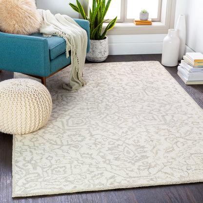 Kayseri Rug - 24663 by Livabliss in denim, pale blue, cream. Made from 100% wool in a unique style.