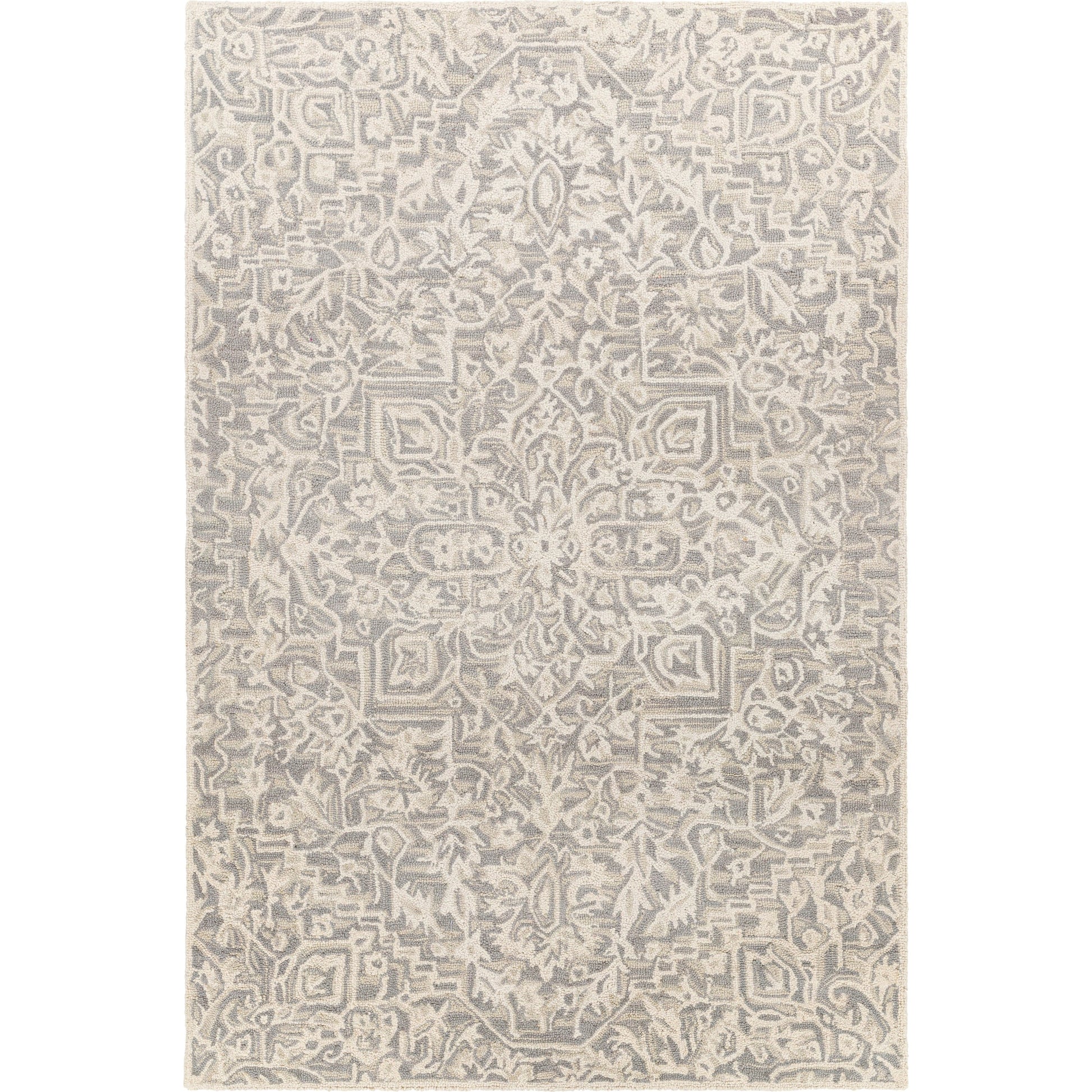Kayseri Rug - 24663 by Livabliss in denim, pale blue, cream. Made from 100% wool in a unique style.