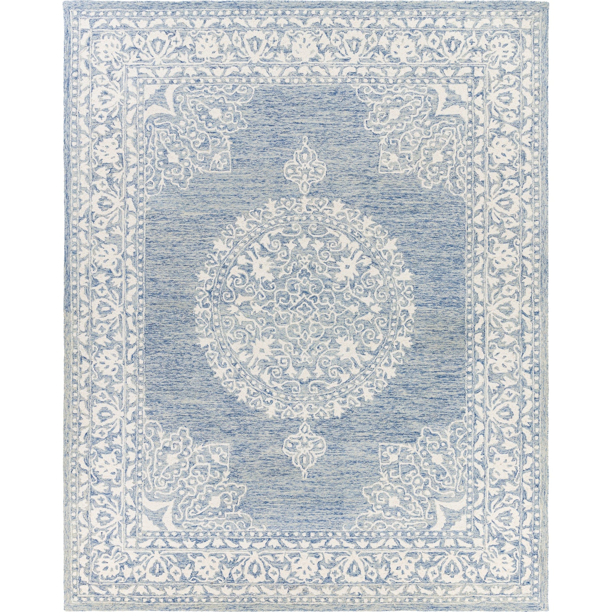 Kayseri Rug - 24665 by Livabliss in medium gray, light beige, cream. Made from 100% wool in a unique style.