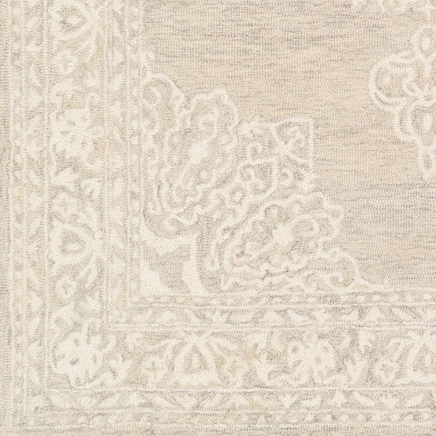 006 SI-1883995,SI-1883996,SI-1883997,SI-1883998,SI-1883999 | Closeup | Kayseri Rug - 24665 by Livabliss in medium gray, light beige, cream. Made from 100% wool in a unique style.