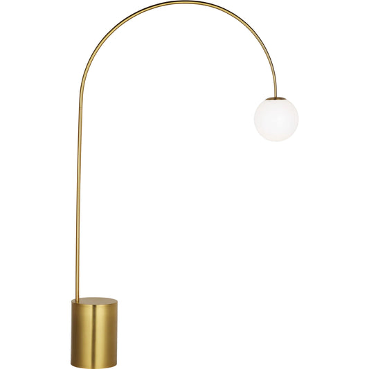 Noemie Extra Large Floor Lamp by Visual Comfort & Co. in burnished brass. Made from steel in a unique style.