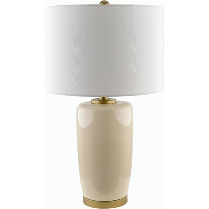 Kasuri Accent Table Lamp - 535774 by Surya in platedglazedplated. Made from ceramic, iron, linen, polystyrene in a modern style.