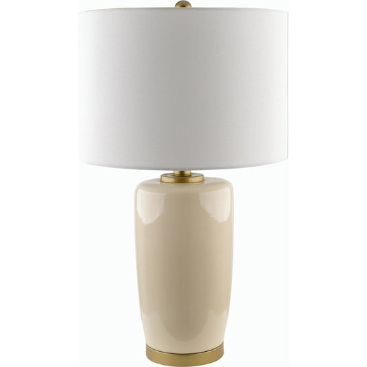 Kasuri Accent Table Lamp - 535774 by Surya in platedglazedplated. Made from ceramic, iron, linen, polystyrene in a modern style.