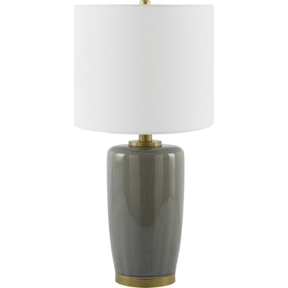 Kasuri Accent Table Lamp - 535774 by Surya in platedglazedplated. Made from ceramic, iron, linen, polystyrene in a modern style.