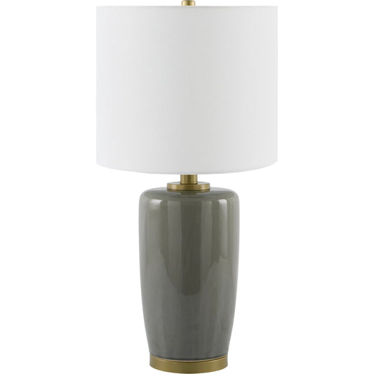 Kasuri Accent Table Lamp - 535774 by Surya in platedglazedplated. Made from ceramic, iron, linen, polystyrene in a modern style.