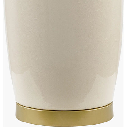 Kasuri Accent Table Lamp - 535774 by Surya in platedglazedplated. Made from ceramic, iron, linen, polystyrene in a modern style.