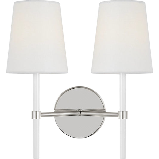Monroe Double Sconce by Visual Comfort & Co.. Made from steel in a unique style.